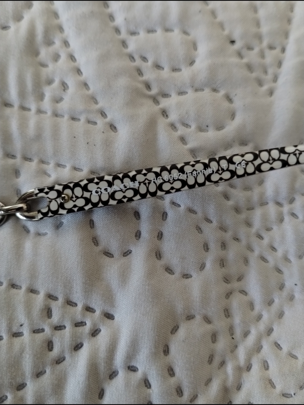 Coach Black Frame Glasses with Black & White Patterned Temples (Frame Only) - Picture 4 of 6